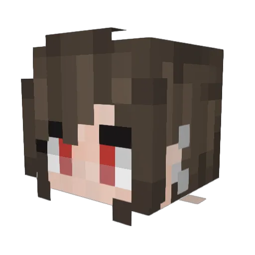 LuEvans Minecraft avatar head, 3D render