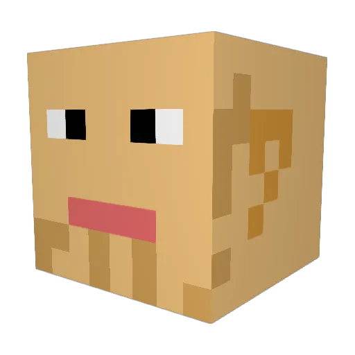 LuGi24072 Minecraft avatar head, 3D render