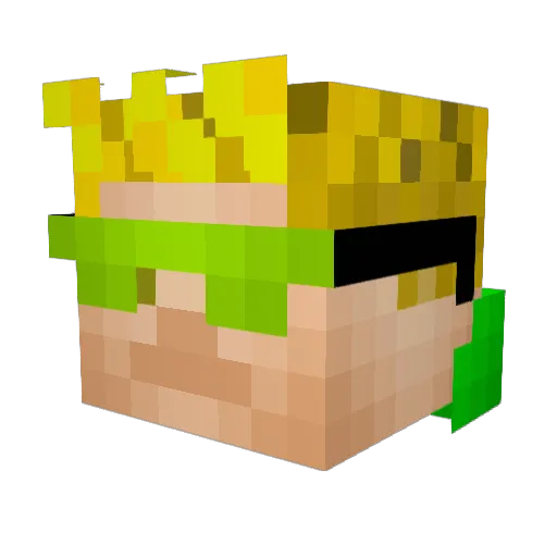 LuGiSe Minecraft avatar head, 3D render