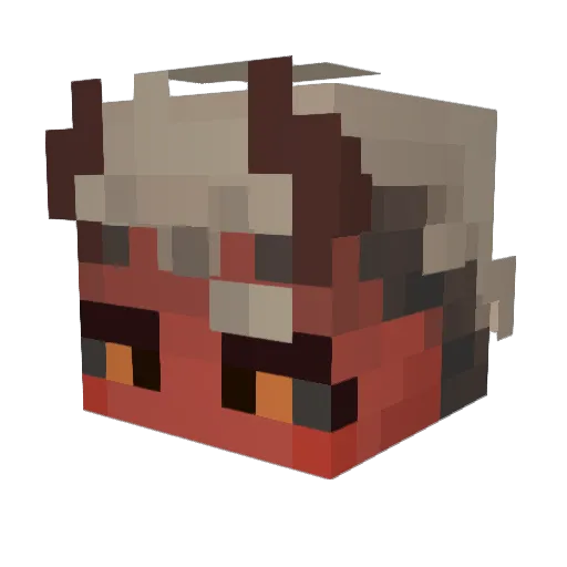 LuGinoo Minecraft avatar head, 3D render