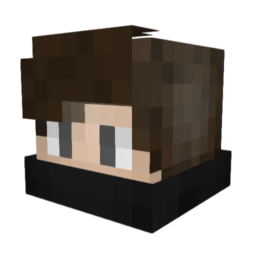 LuGuest Minecraft avatar head, 3D render