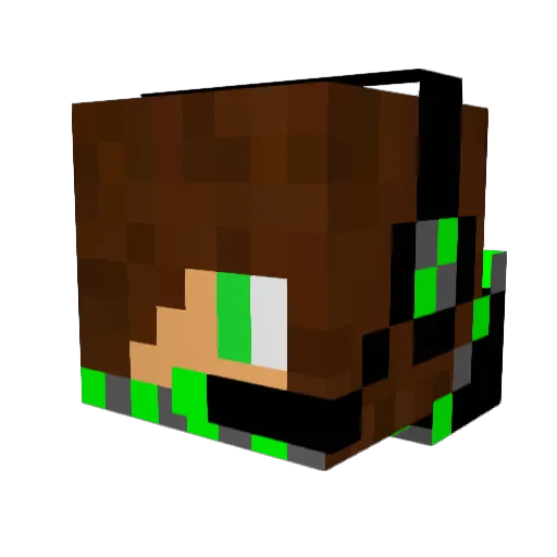 LuK36 Minecraft avatar head, 3D render