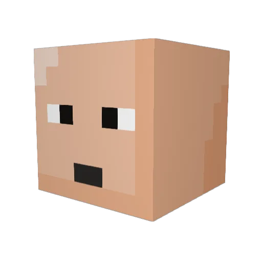 LuKim00 Minecraft avatar head, 3D render