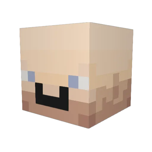 LuKkY_ Minecraft avatar head, 3D render