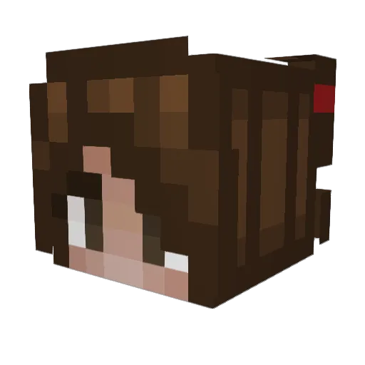 LuLaya Minecraft avatar head, 3D render