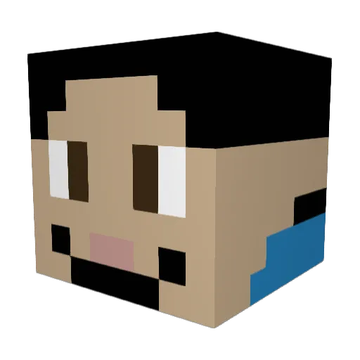 LuLiTox Minecraft avatar head, 3D render