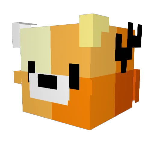 LuLuMoon1022 Minecraft avatar head, 3D render