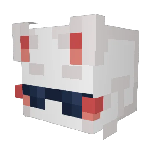 LuLuTheCrazy Minecraft avatar head, 3D render