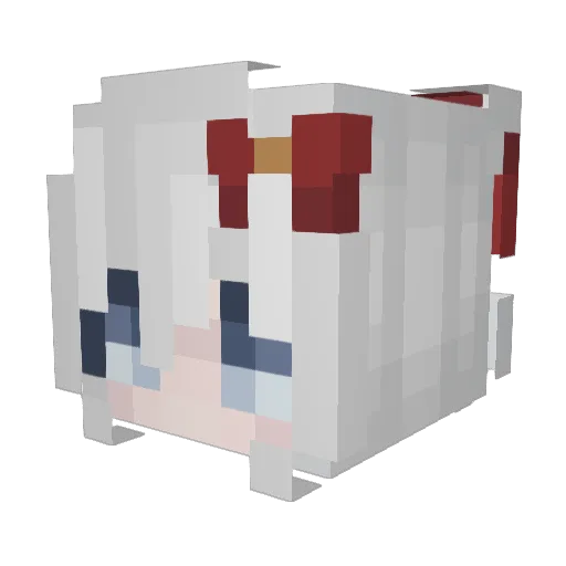 LuLu_q Minecraft avatar head, 3D render
