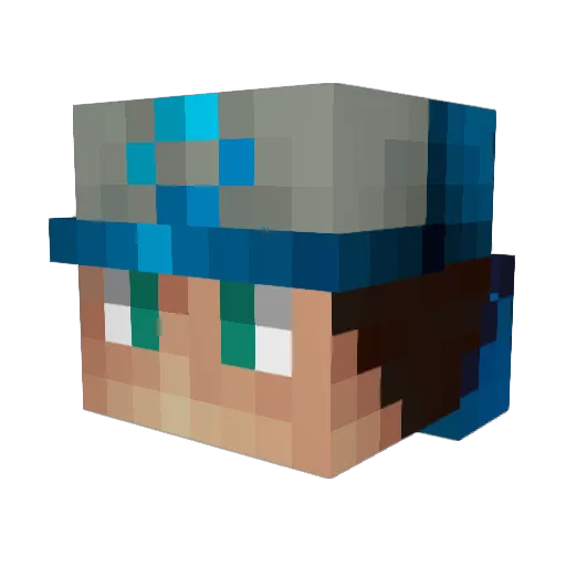 LuLubiander Minecraft avatar head, 3D render