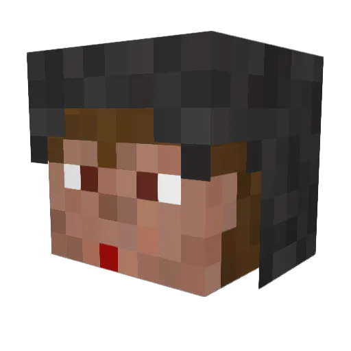 LuLuchs Minecraft avatar head, 3D render