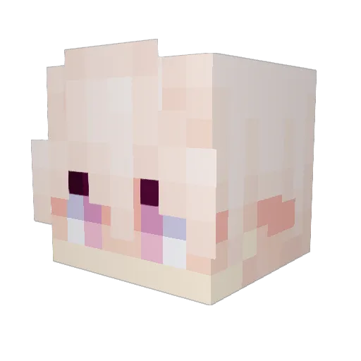 LuMeow69 Minecraft avatar head, 3D render