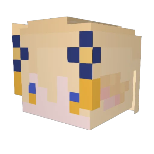 LuMi_Catcher Minecraft avatar head, 3D render