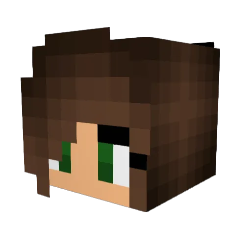 LuMoHKa Minecraft avatar head, 3D render