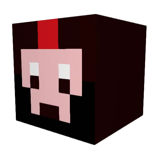 LuMorgans Minecraft avatar head, 3D render