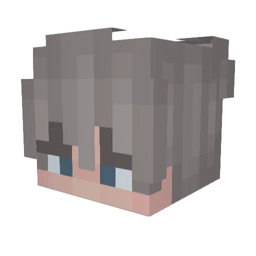 LuNe_1A Minecraft avatar head, 3D render