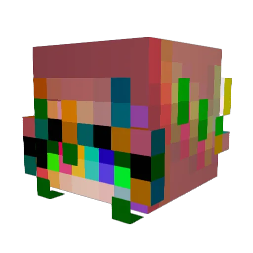 LuNe_272 Minecraft avatar head, 3D render
