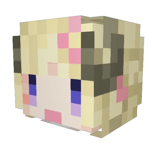 LuRB777 Minecraft avatar head, 3D render