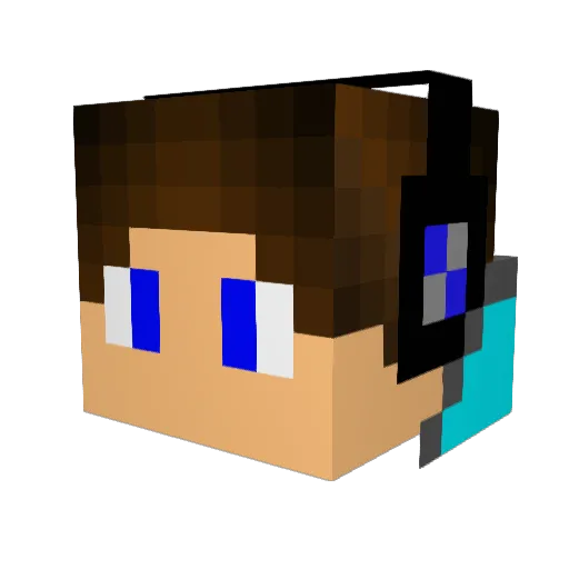 LuRide06 Minecraft avatar head, 3D render