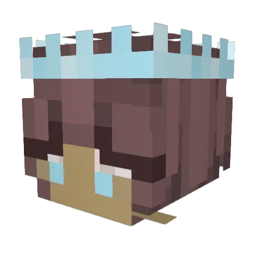 LuSal Minecraft avatar head, 3D render