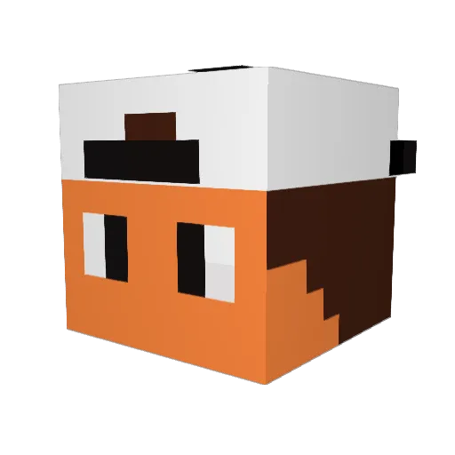 LuTchoin Minecraft avatar head, 3D render
