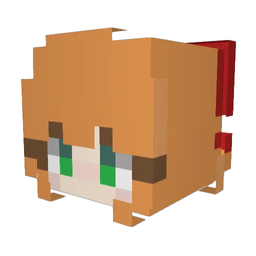 LuTianxing Minecraft avatar head, 3D render