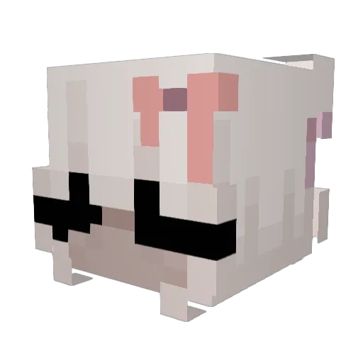 LuVsuu Minecraft avatar head, 3D render