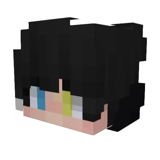 LuWuJie Minecraft avatar head, 3D render