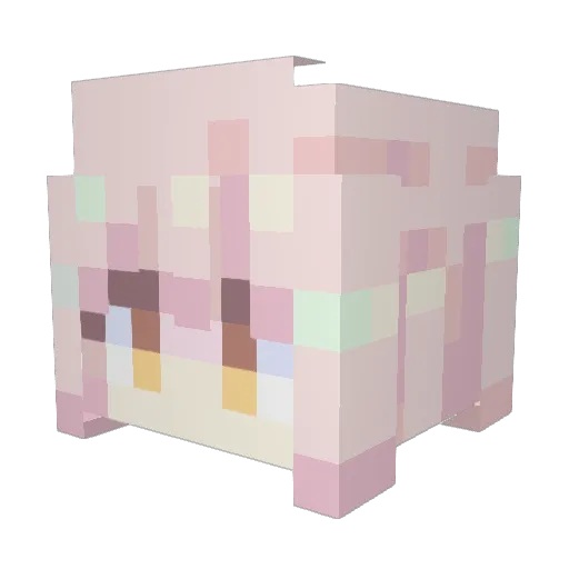 LuXi233 Minecraft avatar head, 3D render