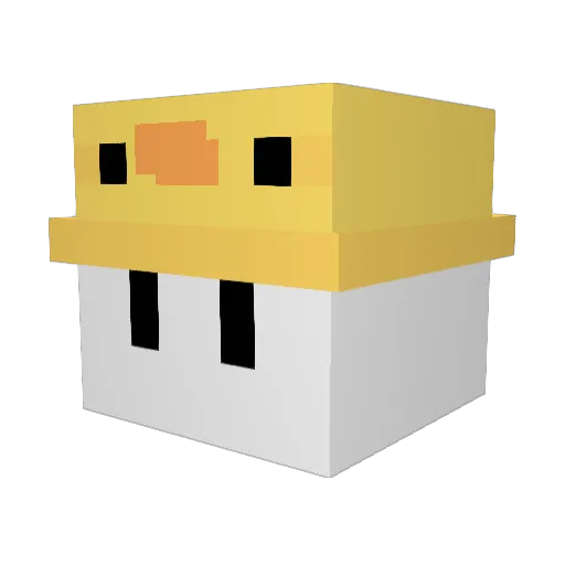 LuZoX7663 Minecraft avatar head, 3D render