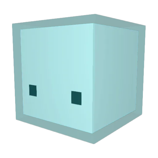 Lu_FISH_ Minecraft avatar head, 3D render