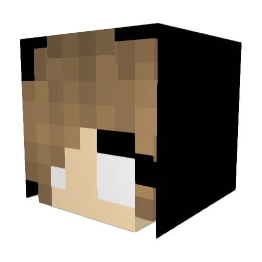 Lu_Leha Minecraft avatar head, 3D render