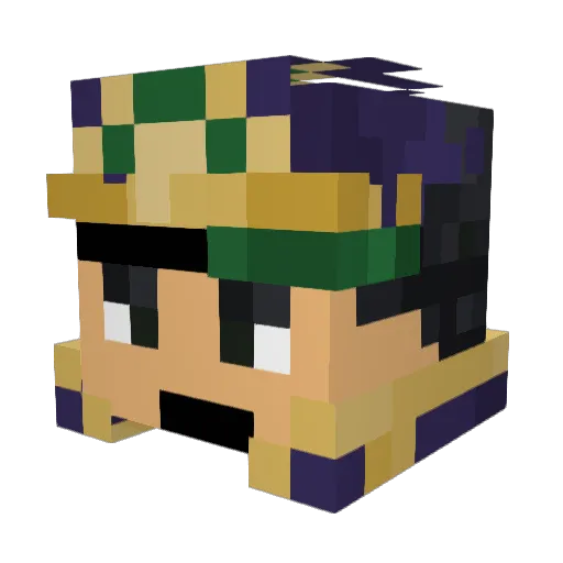 Lu_Lu_ Minecraft avatar head, 3D render