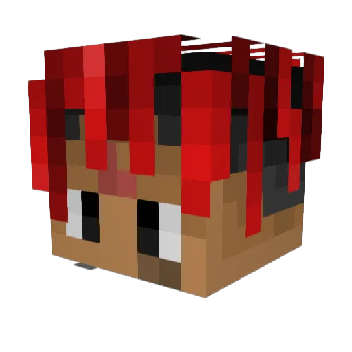 Lu_Lunator Minecraft avatar head, 3D render