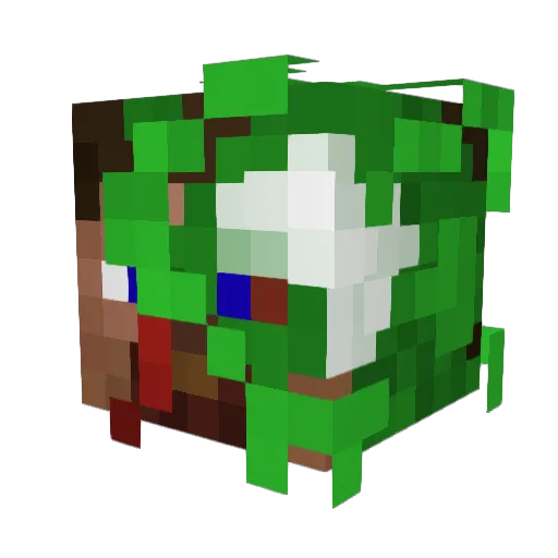 Lu_MeZ Minecraft avatar head, 3D render