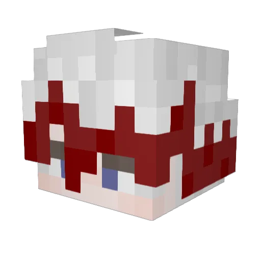 Lu_Nuage_Lu Minecraft avatar head, 3D render