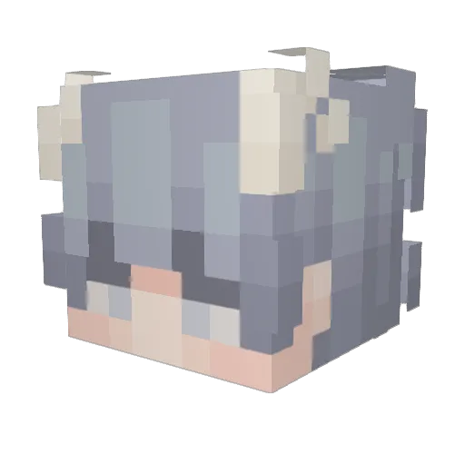 Lu_Q0 Minecraft avatar head, 3D render