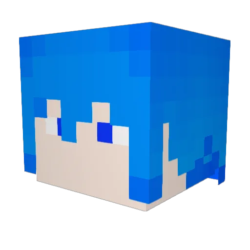 Lu_Shale Minecraft avatar head, 3D render