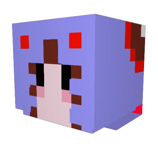 Lu_ren_D Minecraft avatar head, 3D render