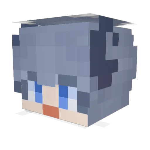 Lu_wal Minecraft avatar head, 3D render