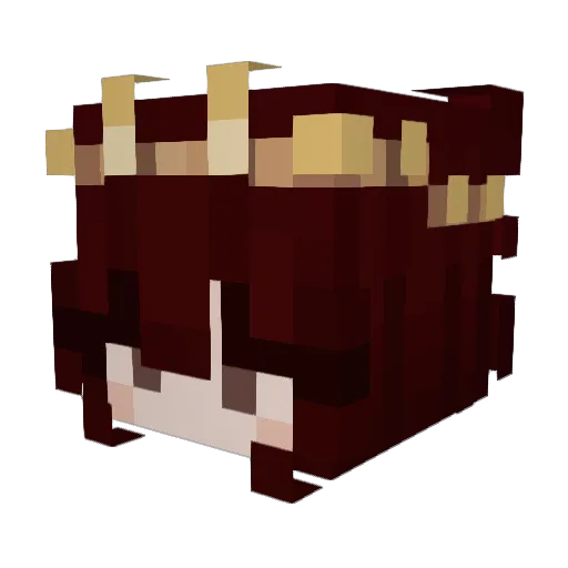 Lua__ Minecraft avatar head, 3D render