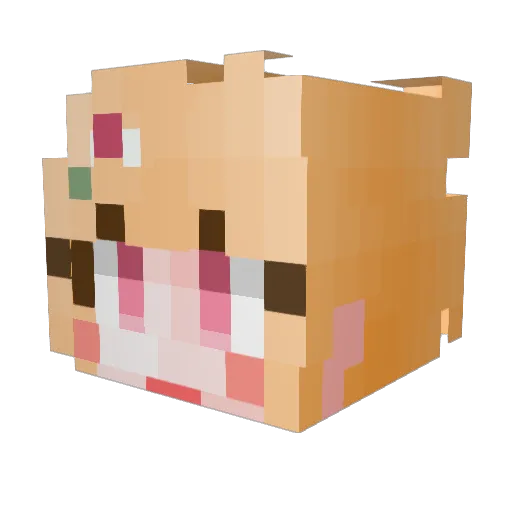 Lua_aylin Minecraft avatar head, 3D render
