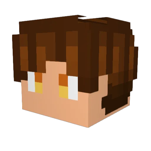 LuanLGH Minecraft avatar head, 3D render