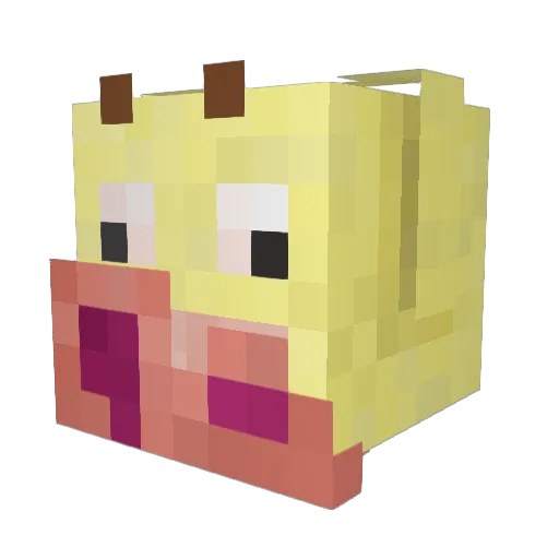 LuanND Minecraft avatar head, 3D render