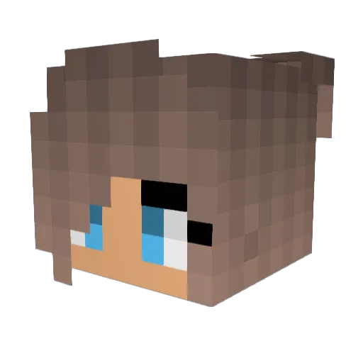 Luana003 Minecraft avatar head, 3D render