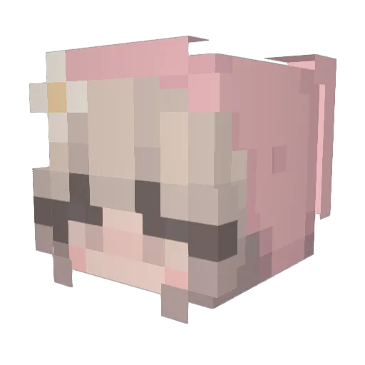 LuanaGHG Minecraft avatar head, 3D render