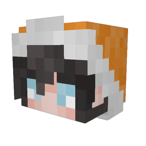 LuanaKnie Minecraft avatar head, 3D render