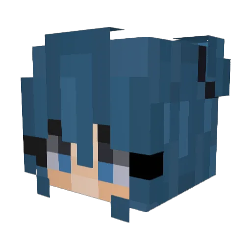 Luandry Minecraft avatar head, 3D render