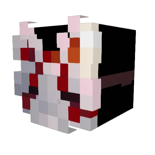 Luann1 Minecraft avatar head, 3D render