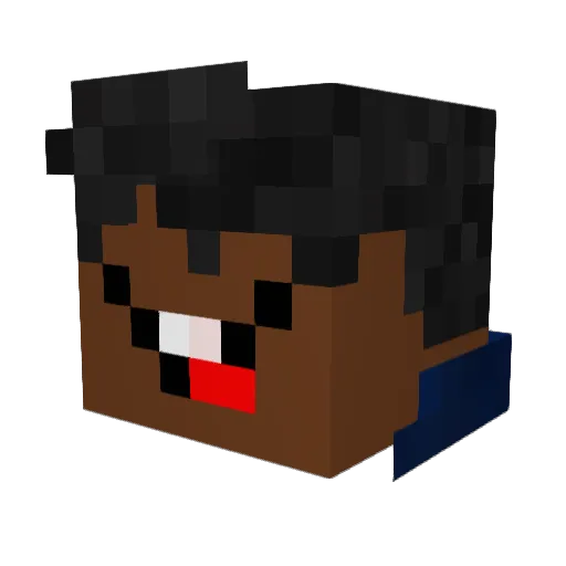 Luao_ Minecraft avatar head, 3D render